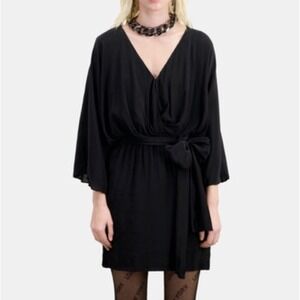 NWT - The Kooples Black Kimono Dress $365 - Size S